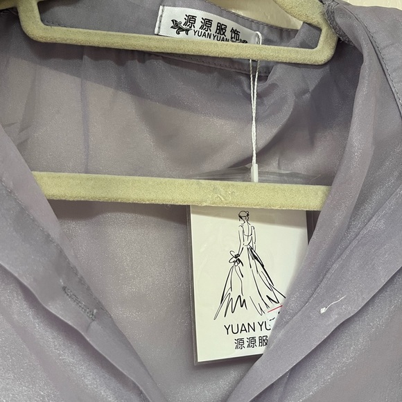 ✨ cute oversized lavender button down shirt ✨ - Picture 2 of 2